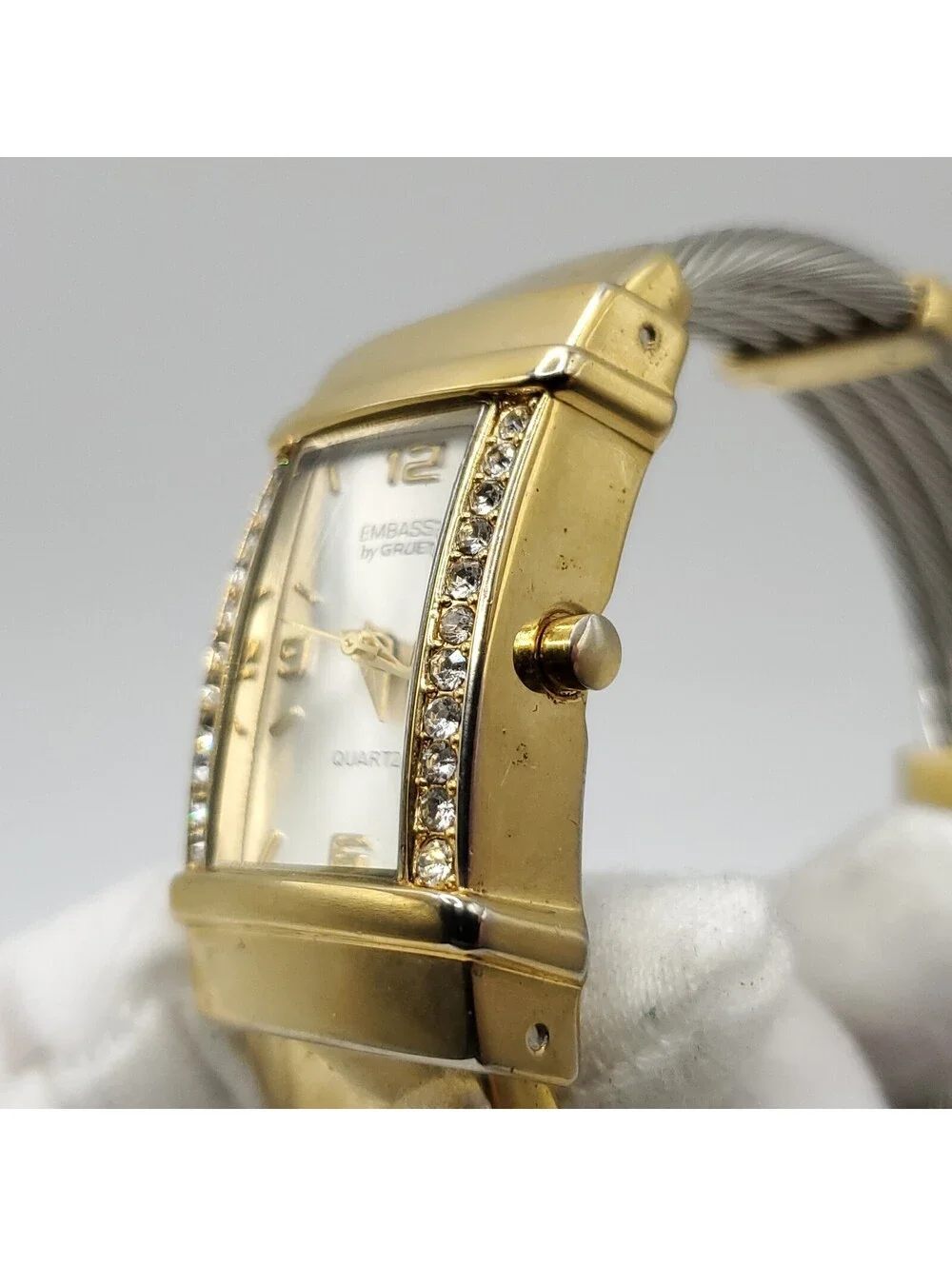 Embassy By Gruen Watch Women New Battery 21mm Two-Tone Silver Tone Dial